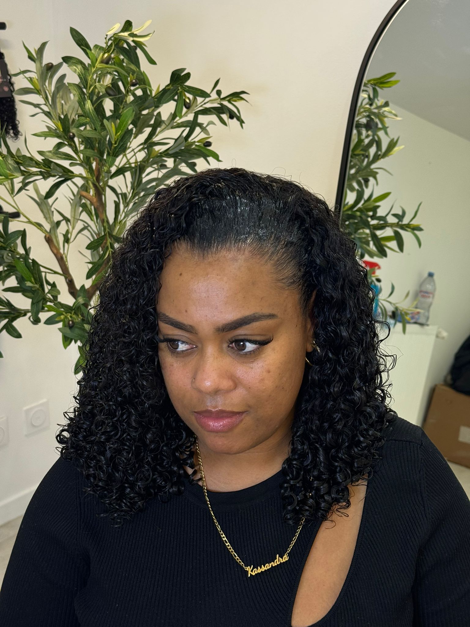 Pose tissage mèche Cutie curly