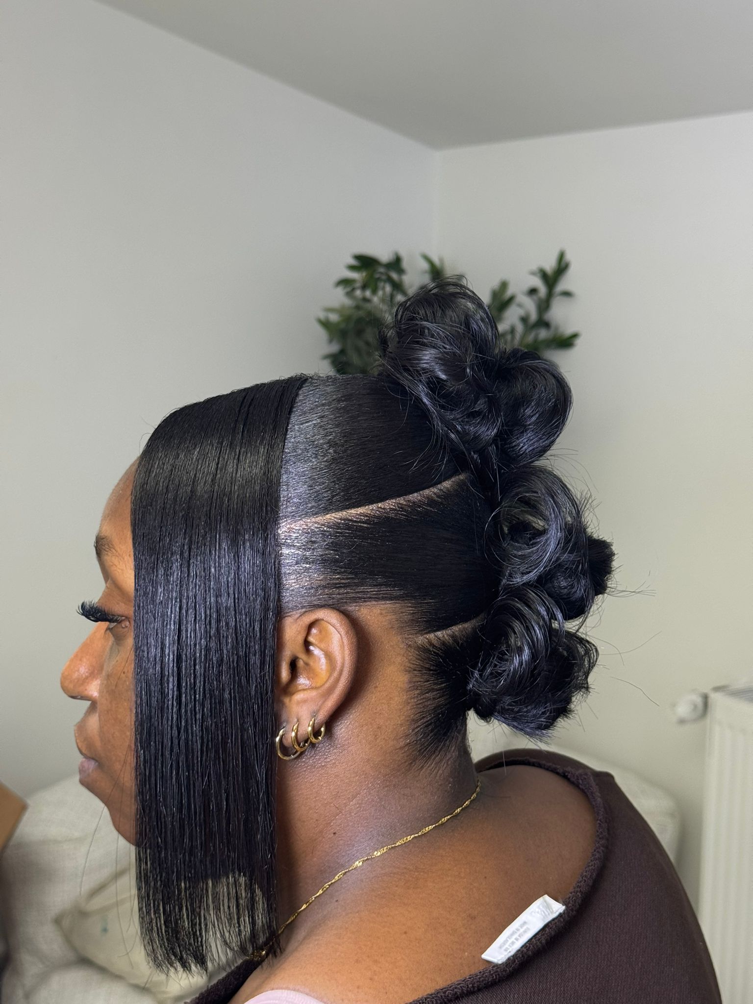 Freestyle bun plus frange